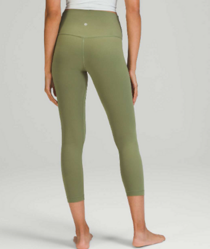 Lululemon NWT Align High-Rise Crop 23" In Green Twill - Size 12