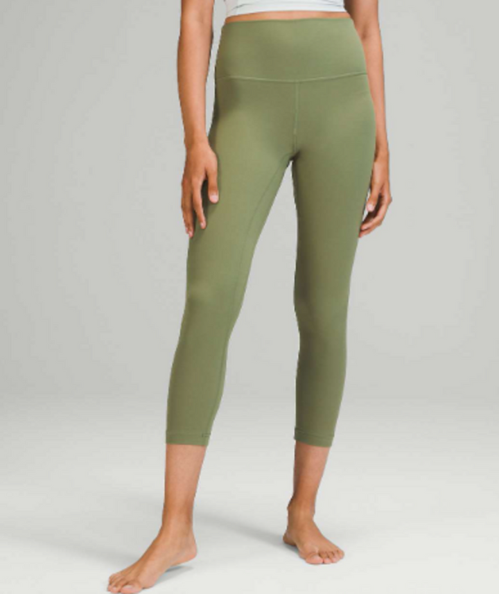 Lululemon NWT Align High-Rise Crop 23" In Green Twill - Size 12