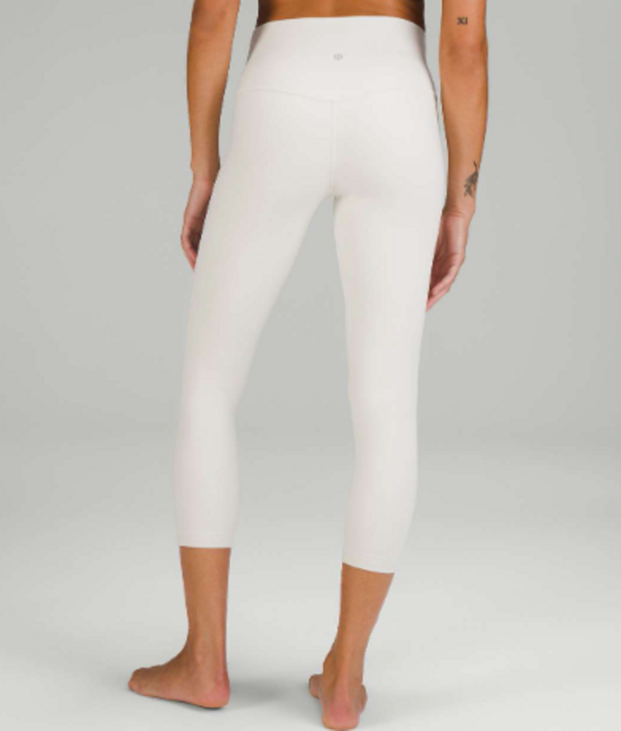 Lululemon NWT Align High-Rise Lined Crop 23" In Bone - Size 12