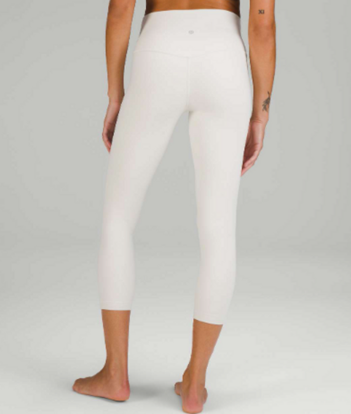 Lululemon NWT Align High-Rise Lined Crop 23" In Bone - Size 12