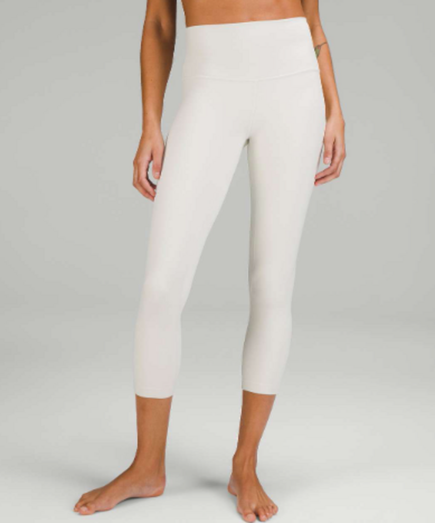 Lululemon NWT Align High-Rise Lined Crop 23" In Bone - Size 12