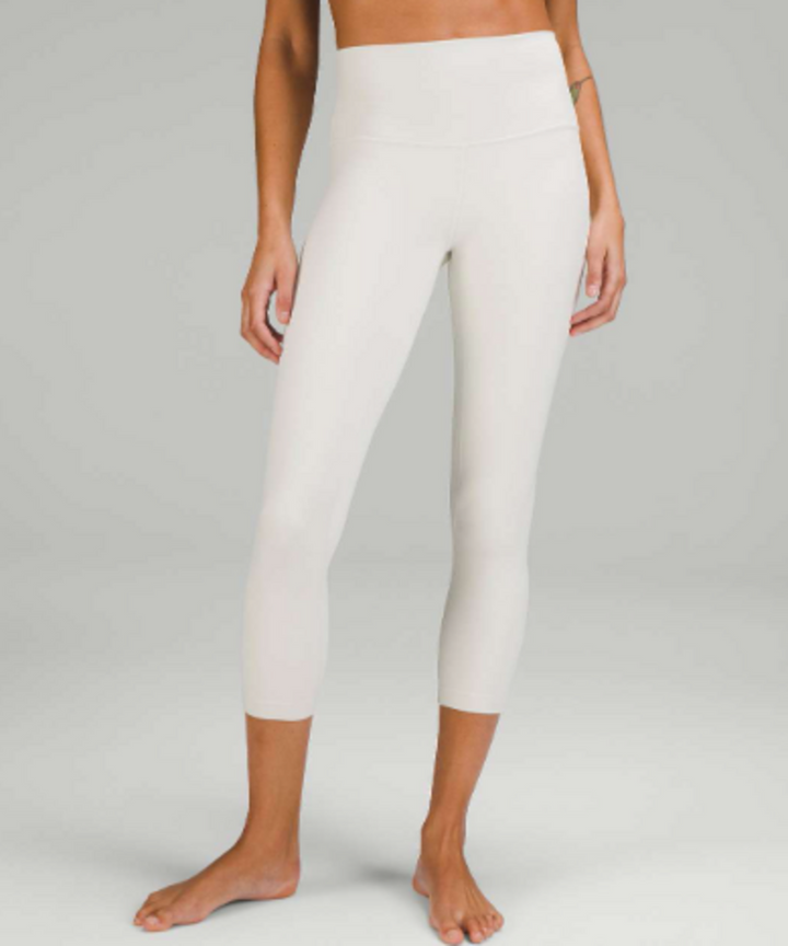 Lululemon NWT Align High-Rise Lined Crop 23" In Bone - Size 12