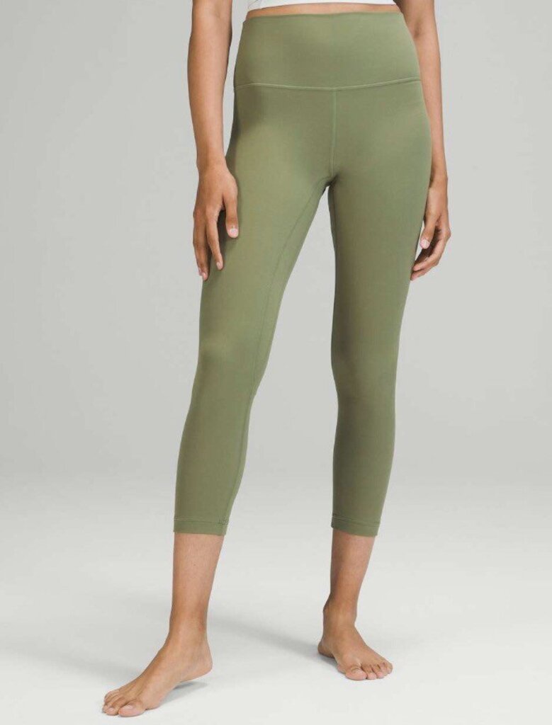 Lululemon Align High-Rise Crop 23" in Green Twill (Retails for $88) - Size 12