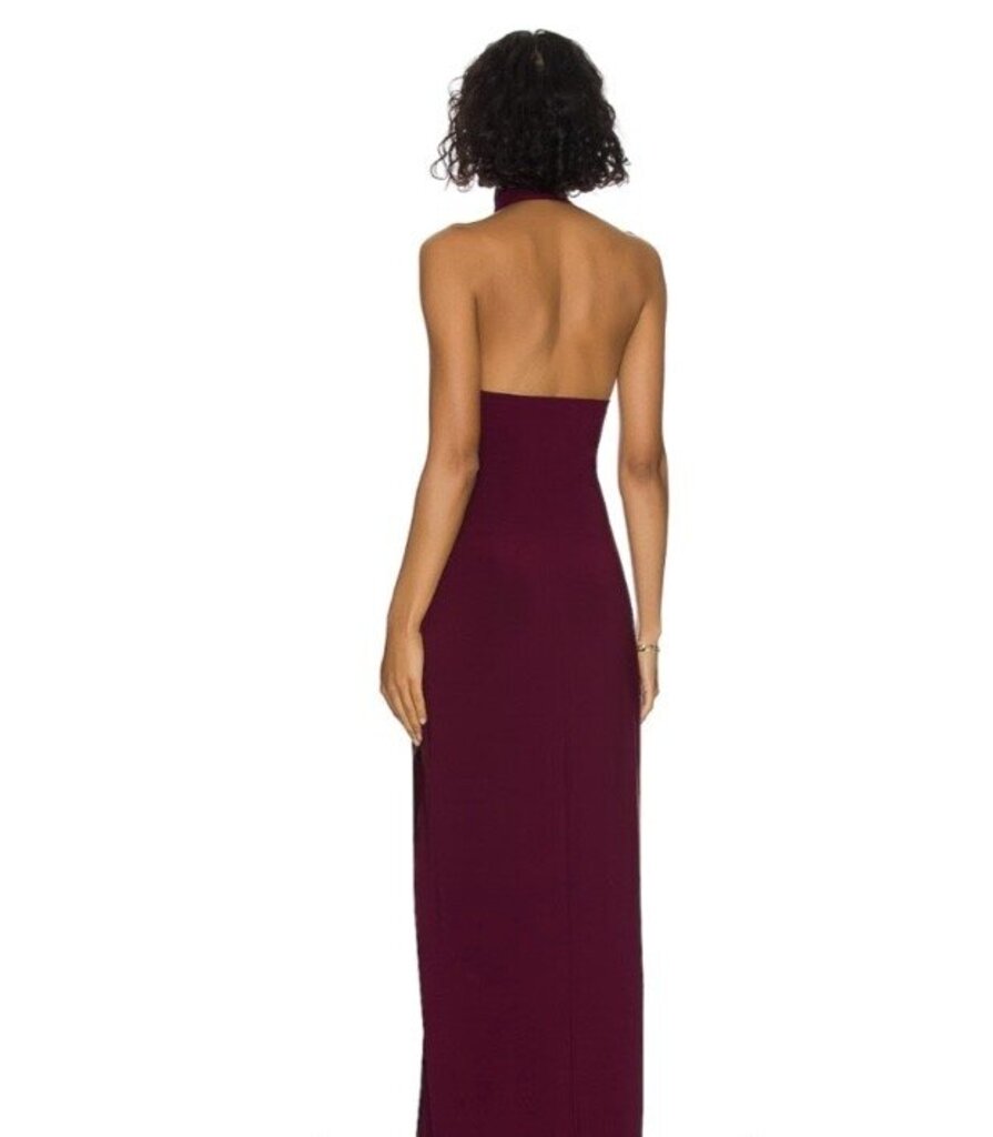 Norma Kamali Halter Side Slit Midi Dress (Retails for $225) - Size XS/S