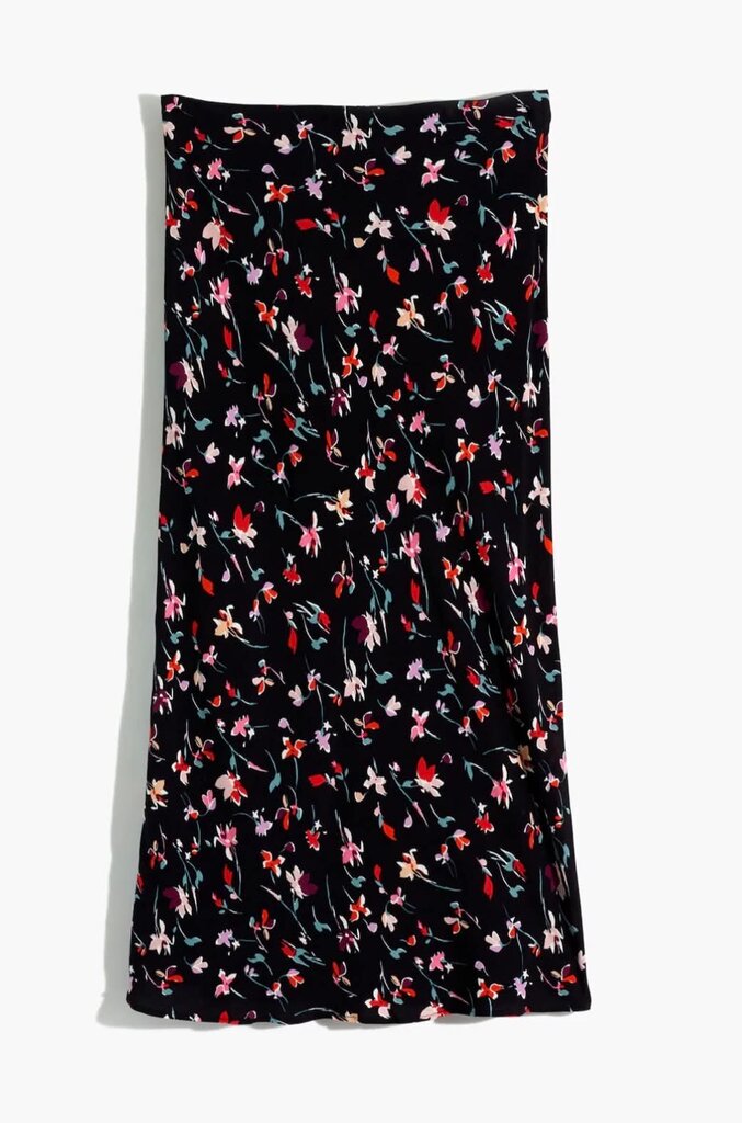 Madewell Midi Slip Skirt In Drifting Flowers - Size 12