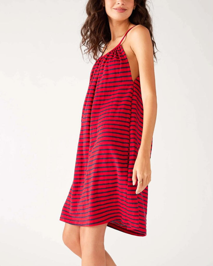 Mersea NWT Sailor Slub Tee Dress in Candy Apple/Navy Stripe - Size OS