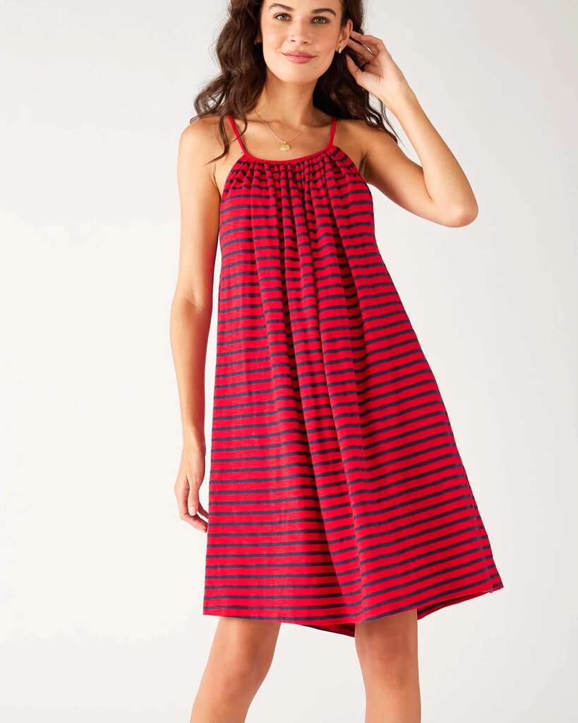 Mersea NWT Sailor Slub Tee Dress in Candy Apple/Navy Stripe - Size OS
