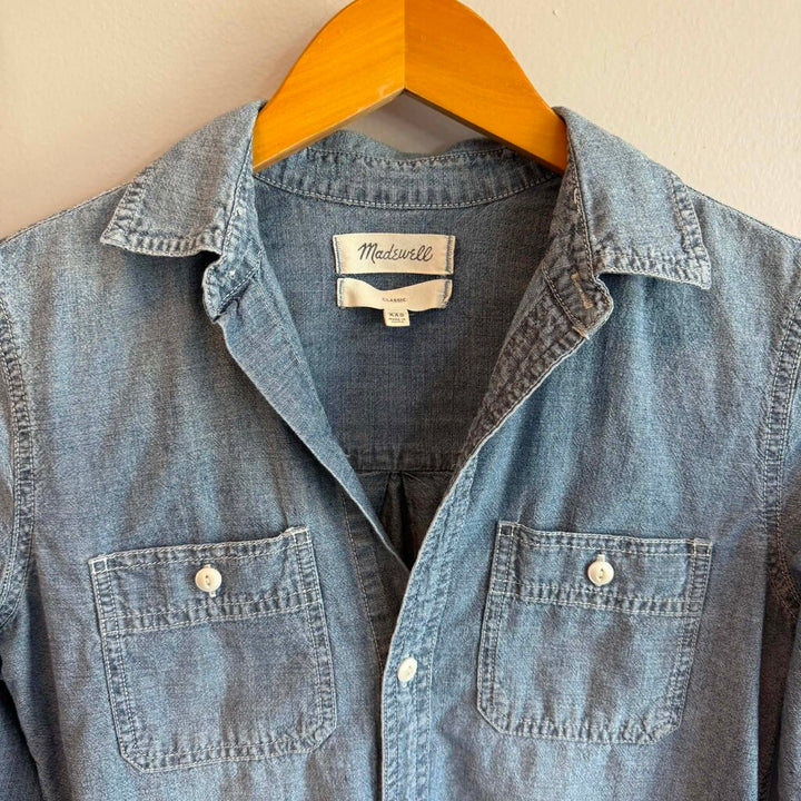 Madewell Chambray Button Down Shirt - Size XXS