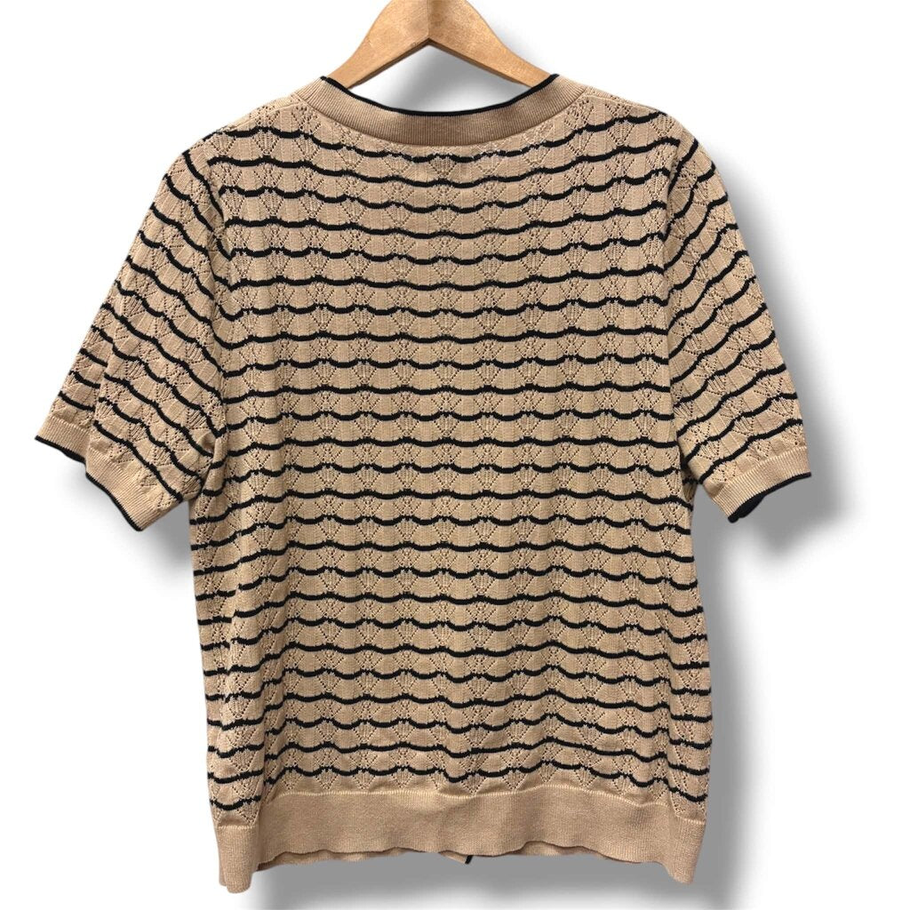 J Crew Pointelle V-neck Cardigan V-neck Sweater - Size Large
