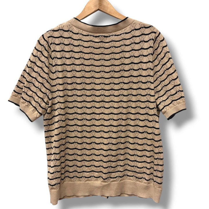 J Crew Pointelle V-neck Cardigan V-neck Sweater - Size Large
