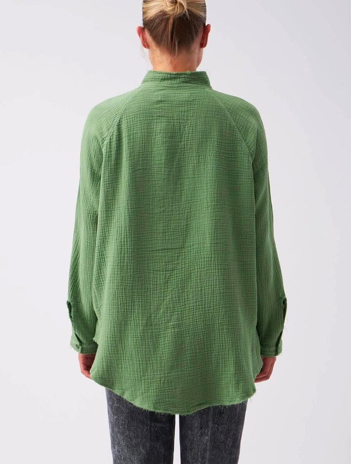Free People Summer Daydream Top in Cool Moss - Size XS