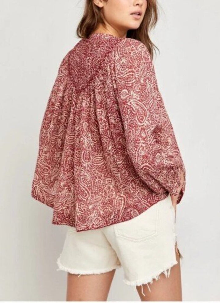 We The Free Cool Meadow Blouse - Size Medium