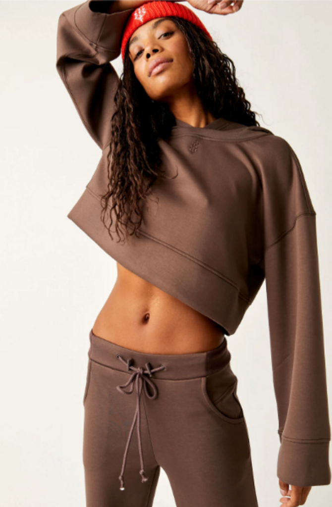 Free People Movement Playing Games Hoodie in Driftwood - Size Small