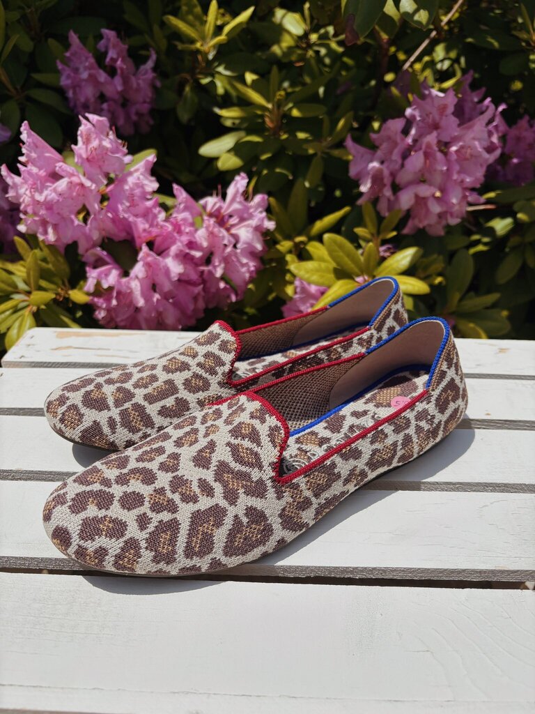 Rothy’s The Loafer In Mocha Spot Animal Print - Size 8.5