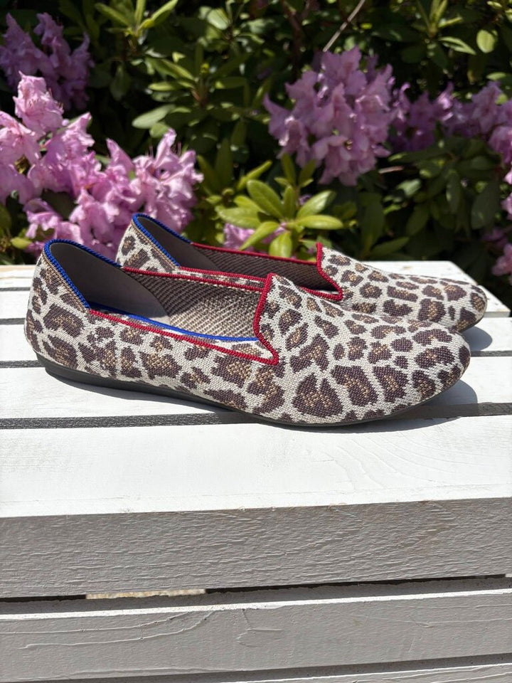 Rothy’s The Loafer In Mocha Spot Animal Print - Size 8.5