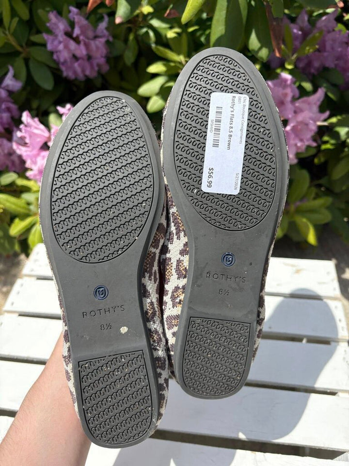 Rothy’s The Loafer In Mocha Spot Animal Print - Size 8.5