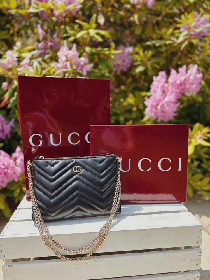 Gucci Marmot Pochette with Chain Strap