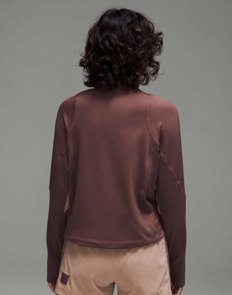 Lululemon Tech Fleece Hiking 1/4 Zip Pullover in dark Oxide/Pink Clay (Retails for $128) - Size 4