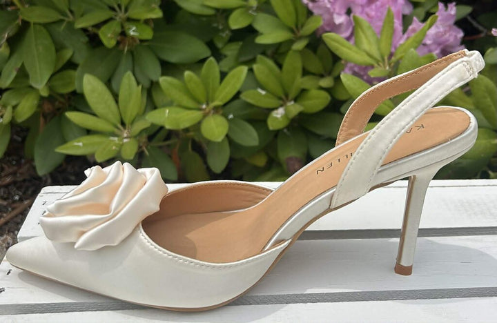 Karen Millen Flower Detail Court Slingback Pumps - Size 8
