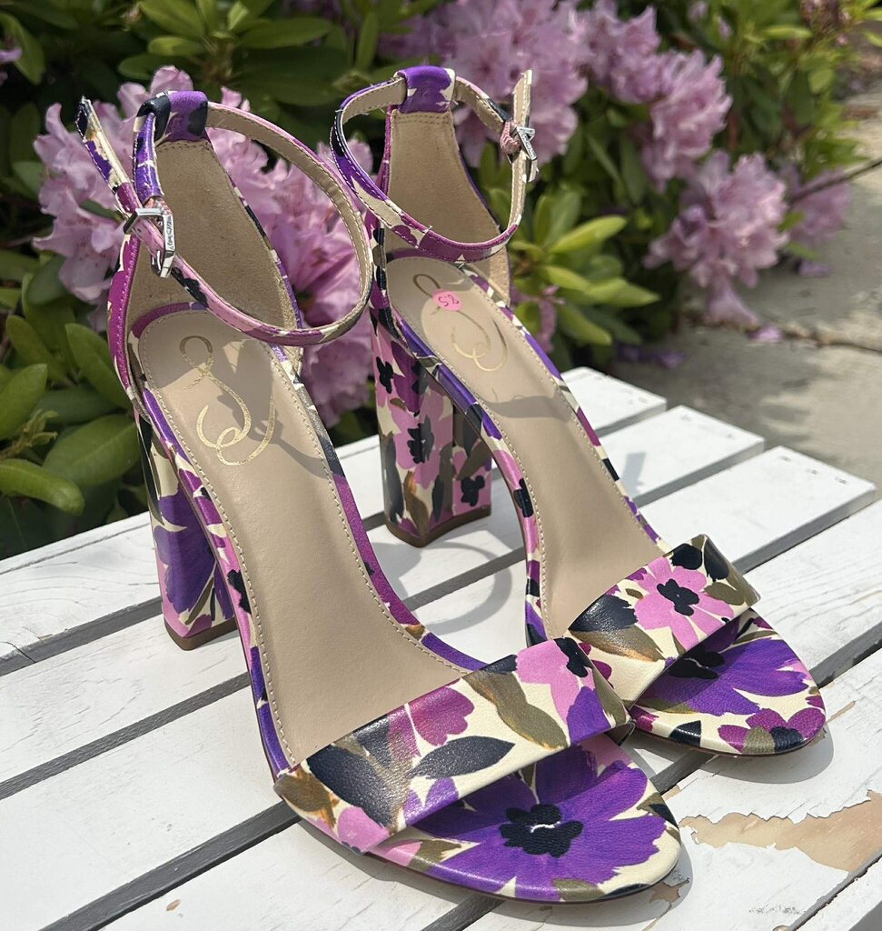 Sam Edelman Floral Block Heels - Size 8.5