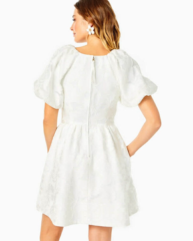 Lilly Pulitzer NWT Knoxlie Dress in Resort White Organza Bloom Jacquard - Size 4