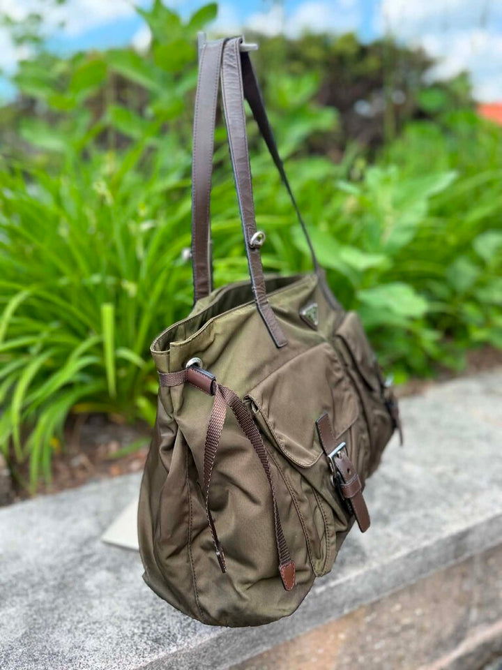 Prada Nylon Shoulder Tote