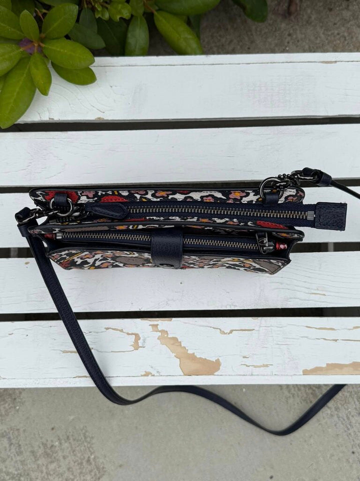 Coach Mixed Yankee Floral Wallet Crossbody