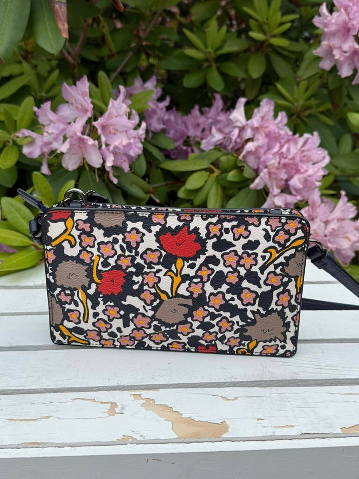 Coach Mixed Yankee Floral Wallet Crossbody