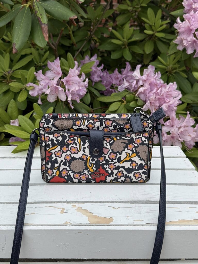 Coach Mixed Yankee Floral Wallet Crossbody