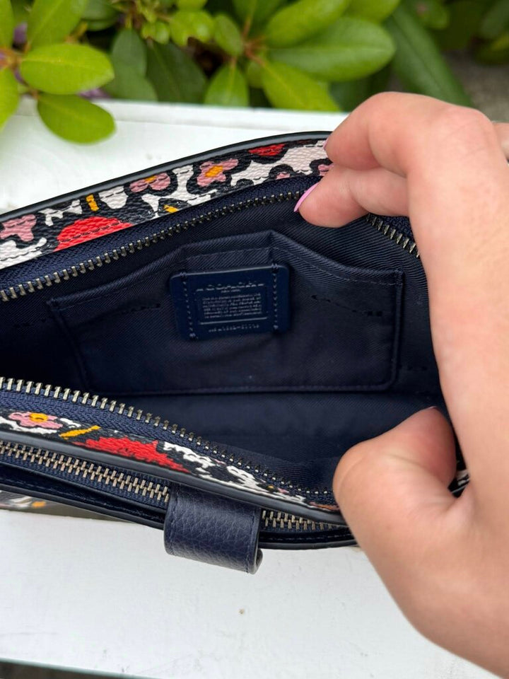 Coach Mixed Yankee Floral Wallet Crossbody
