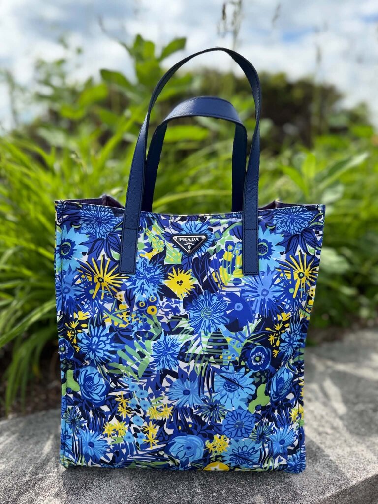 Prada Tessuto Stampato Floral Tote