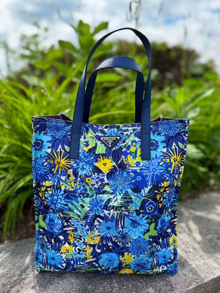 Prada Tessuto Stampato Floral Tote