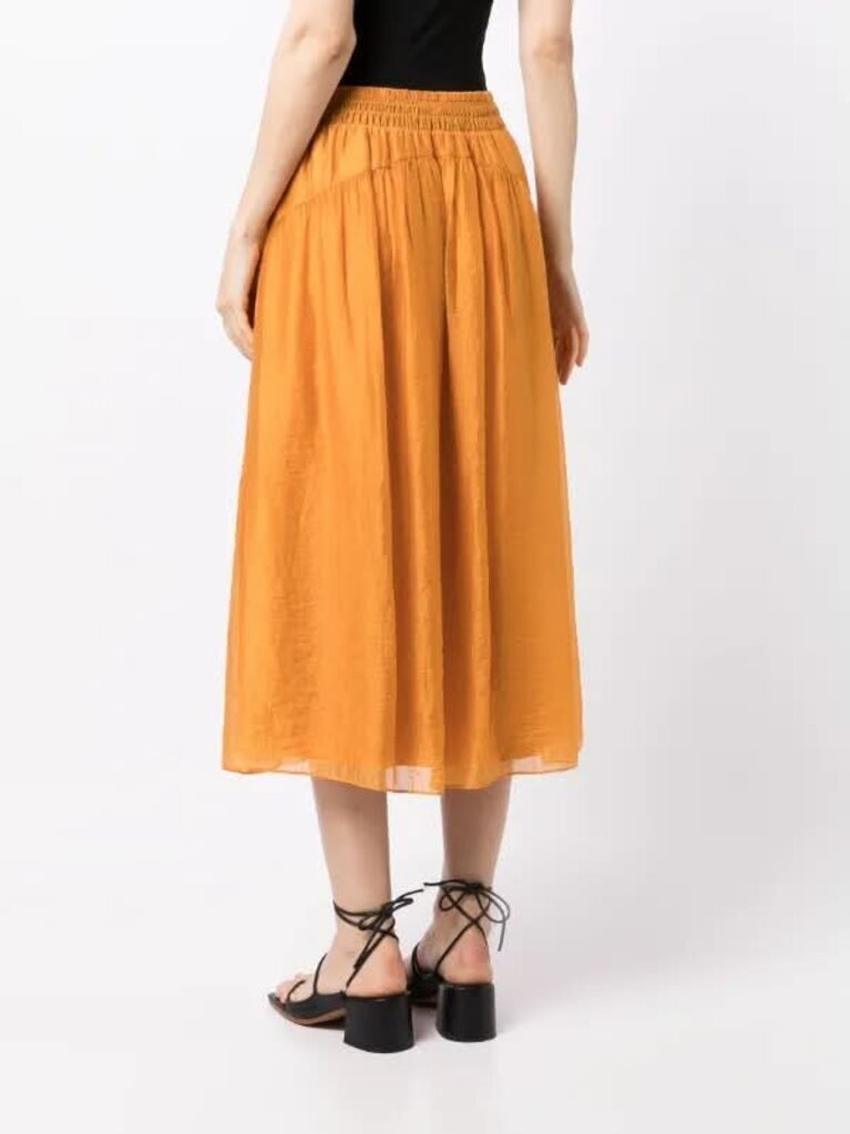Vince Smocked High Waist Midi Skirt (Retails for $345) - Size Medium