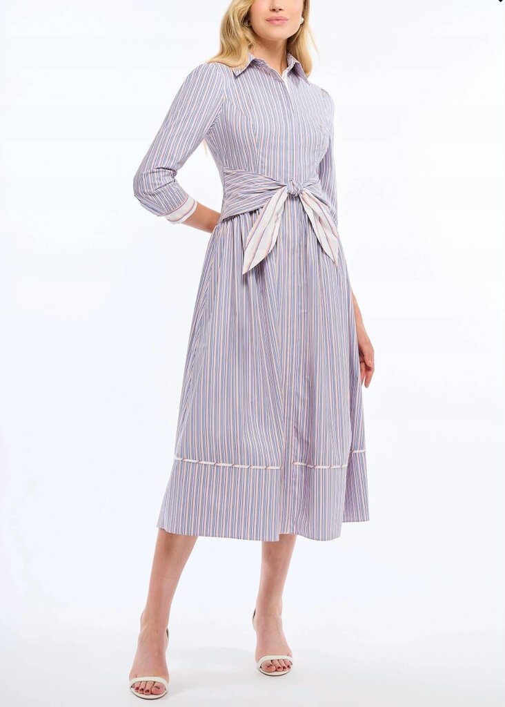 Shoshanna Clarice Midi Shirt Dress in French Blue - Size 8