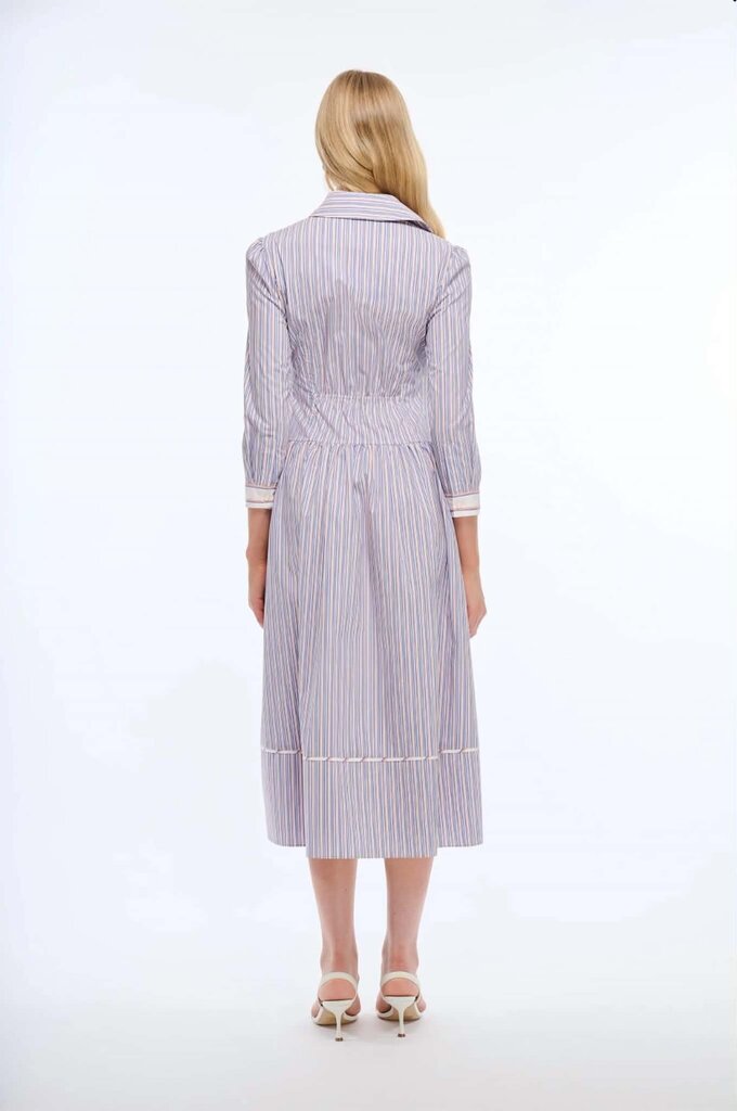 Shoshanna Clarice Midi Shirt Dress in French Blue - Size 8