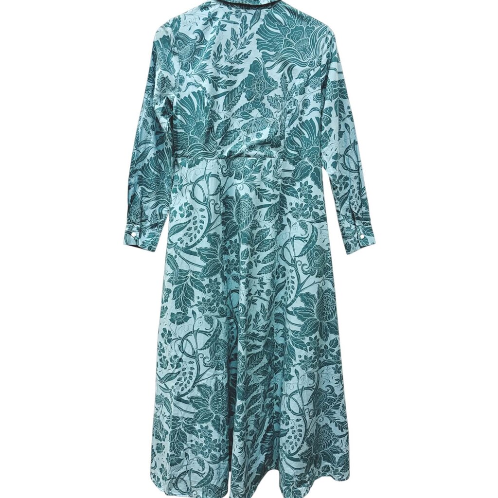 Livro Classic Shirt Dress in Blue Blossoms - Size 8