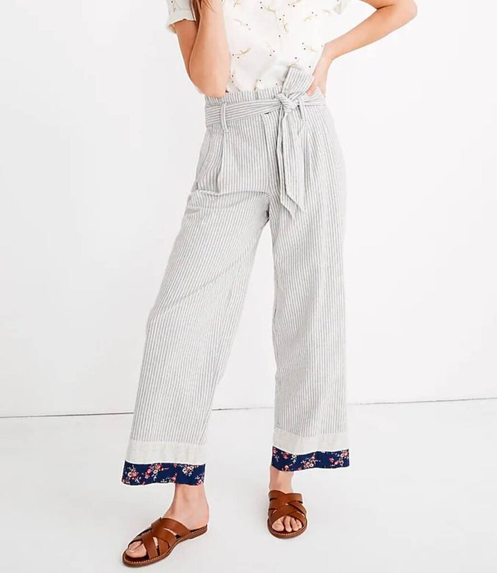 Madewell x The New Denim Project Patchwork Paperbag Pants - Size Small