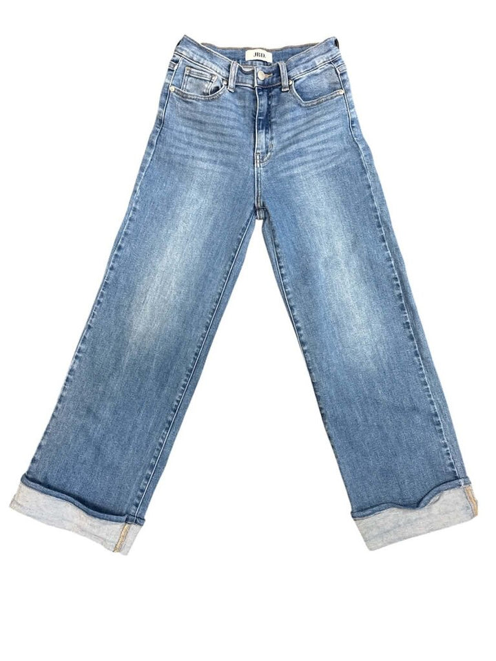 JBD Wide Leg Cuffed Jeans - Size 26