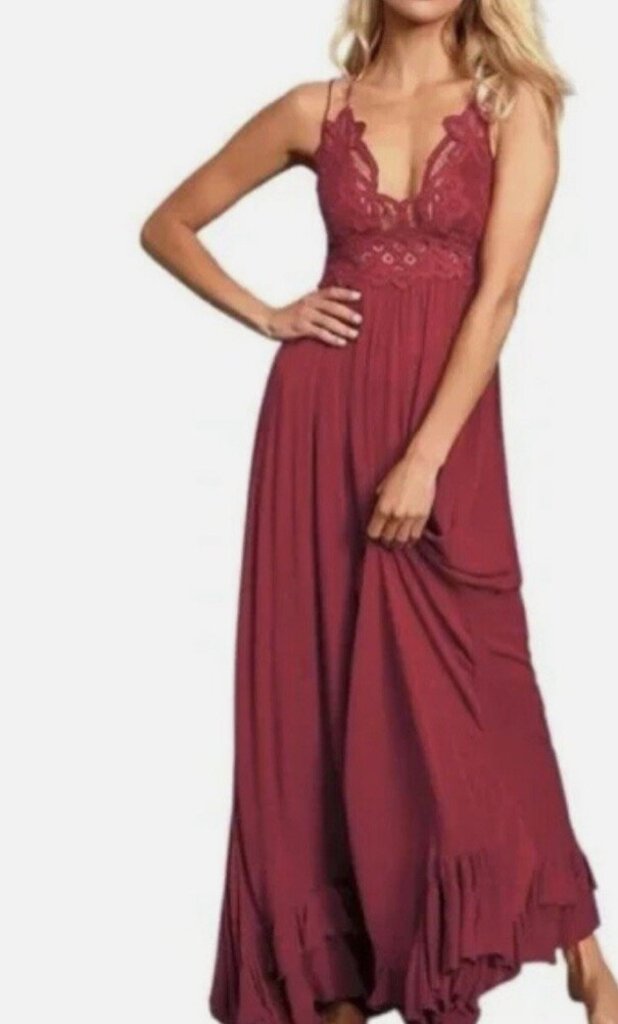 Free People Adella Lace Maxi Dress - Size Small