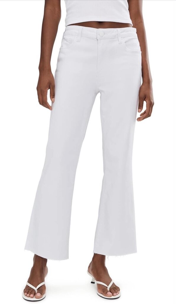 Kut From The Kloth High Rise Kelsey Fab Ab Ankle Flare White Jeans - Size 4