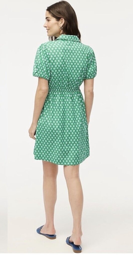 J. Crew Short Sleeve Collared Tie Waist Dress - Size 6