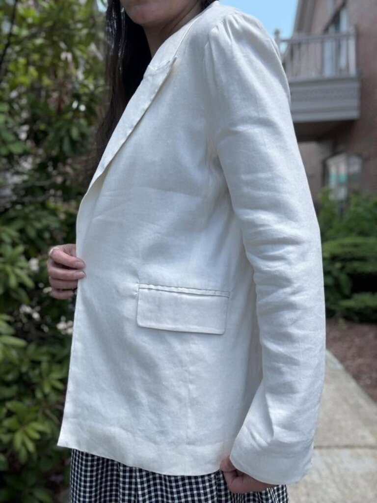 Jason Wu Linen Blend Open Style Blazer - Size XS