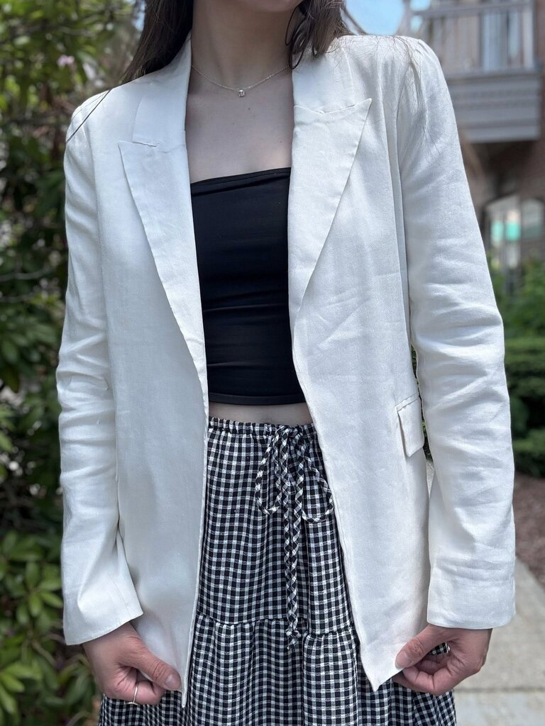 Jason Wu Linen Blend Open Style Blazer - Size XS