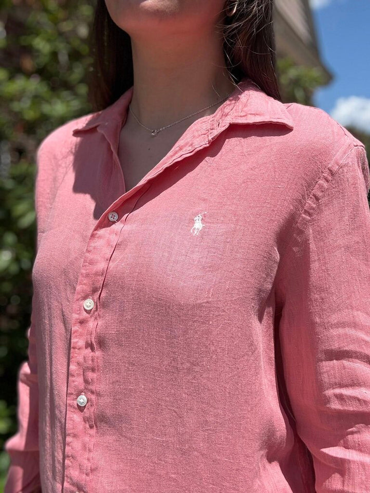 Polo Ralph Lauren Classic-Fit Linen Button-Up - Size Medium