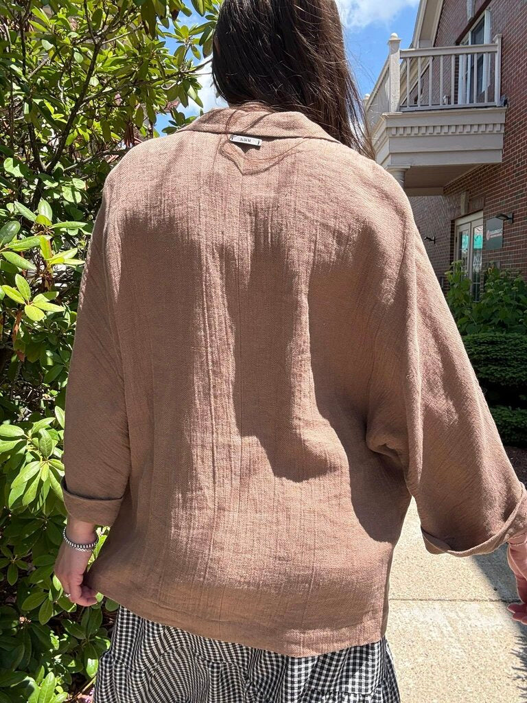 Peserico Linen Half Sleeve Blazer - Size 46