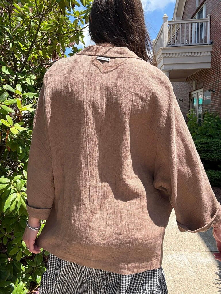 Peserico Linen Half Sleeve Blazer - Size 46