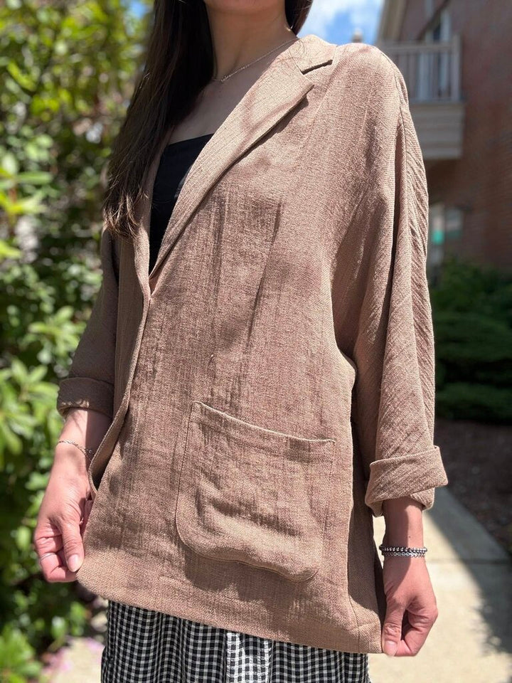 Peserico Linen Half Sleeve Blazer - Size 46