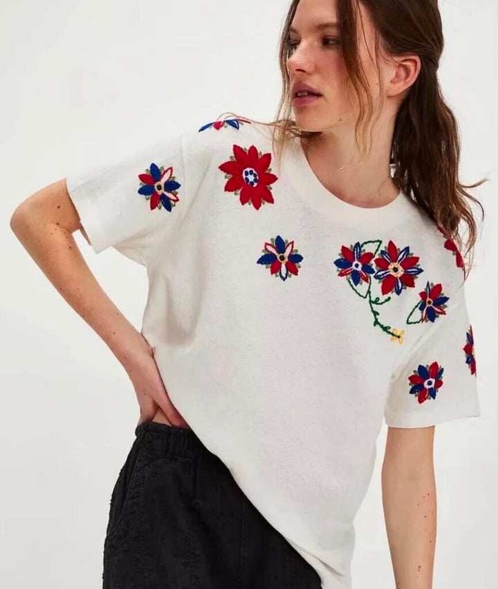 Free People Petal Stitch Tissue Tee - Size XS