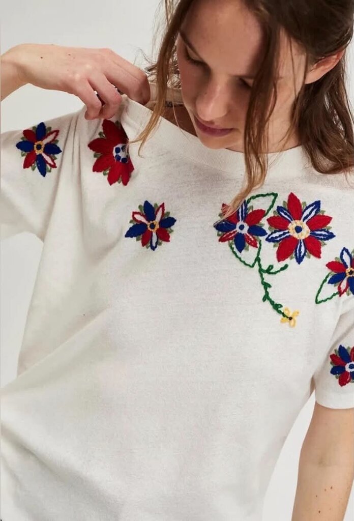 Free People Petal Stitch Tissue Tee - Size XS