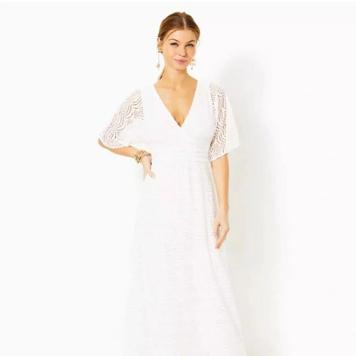 Lilly Pulitzer Parigi Elbow Sleeve Maxi Dress - Size Small